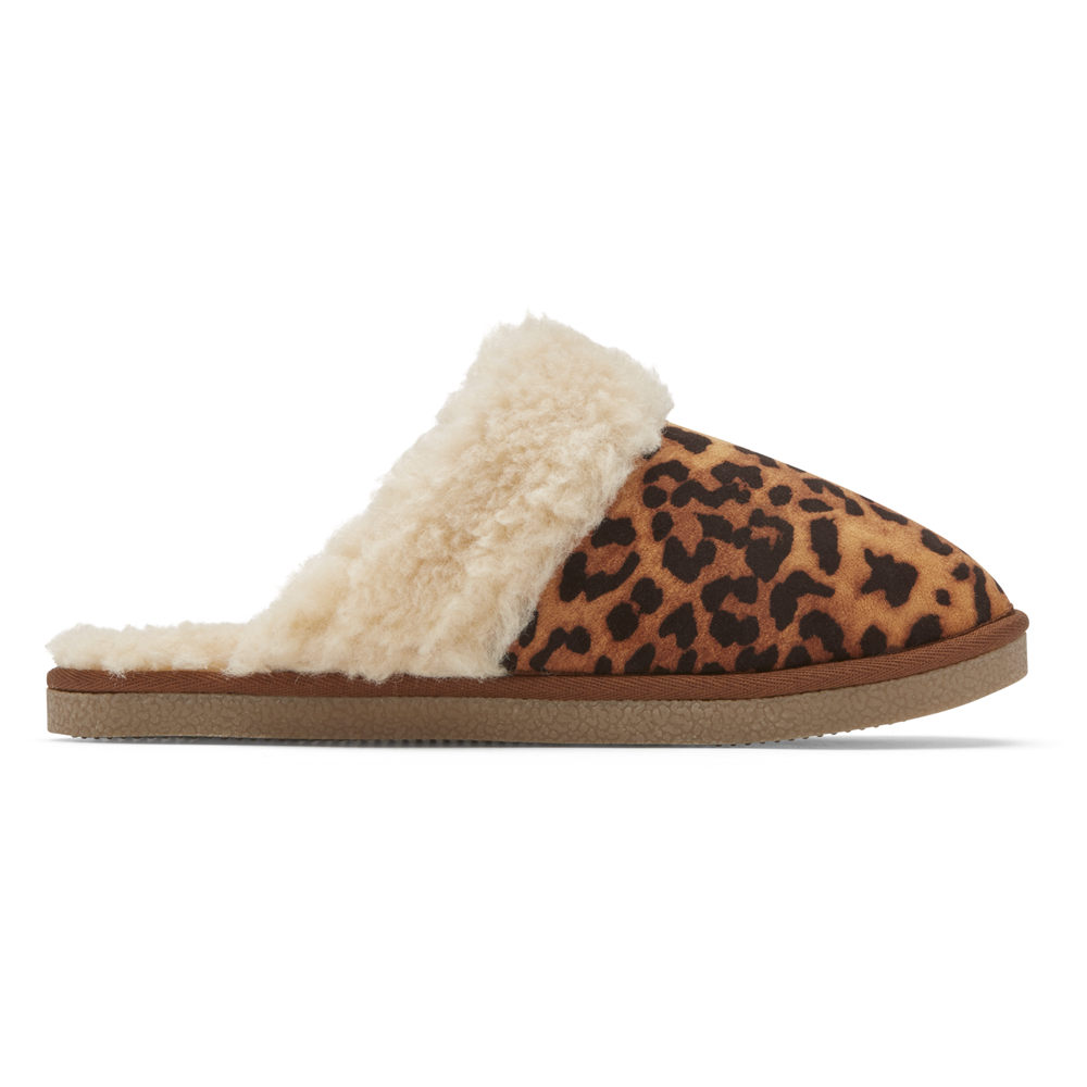 Rockport Singapore Womens Slippers - truTECH Veda Slide Leopard - MV2349168